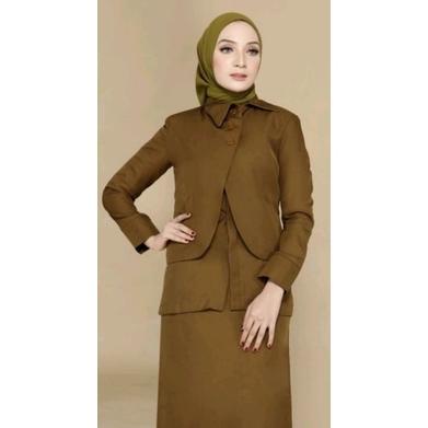 Jual Seragam Dinas Wanita Khaki Tua Setelan Rok A Baju Guru Pemda Tua ...