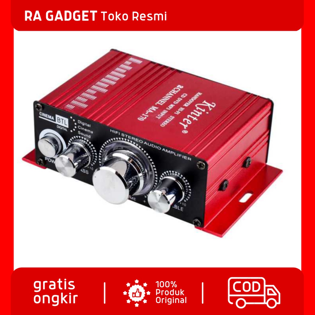 Jual Hi-Fi Stereo Amplifier Speaker 2 channel 20W / Amplifier Subwoofer ...