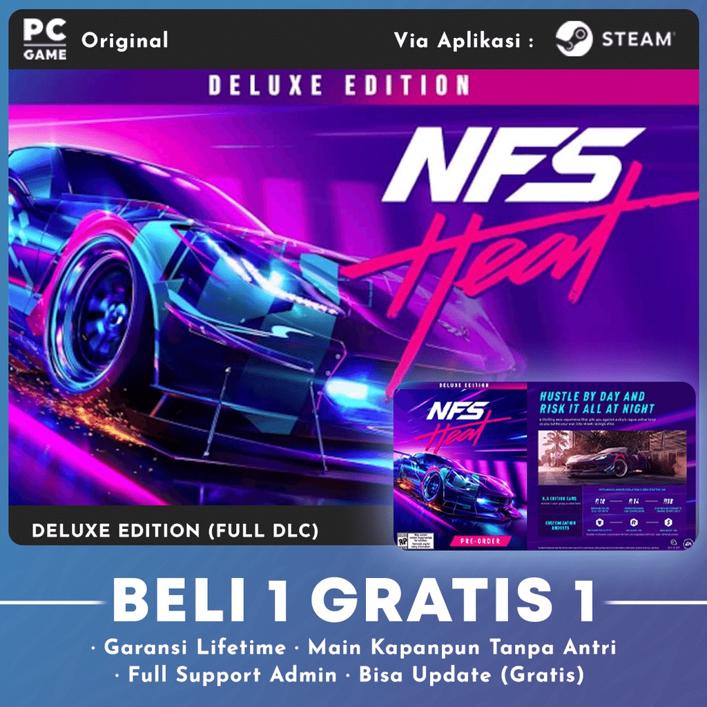 Jual Need For Speed Nfs Heat Deluxe Edition Pc 0riginal Shopee