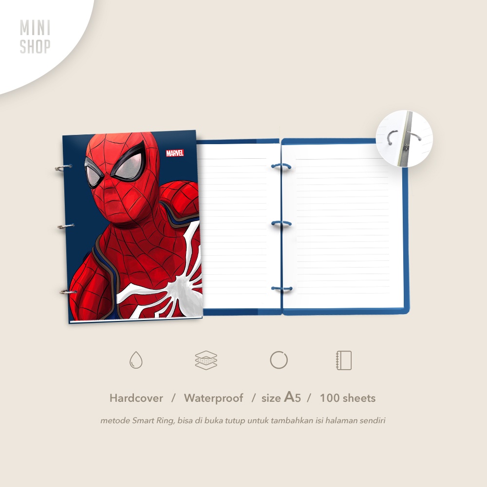 Jual Notebook hardcover A5 Spiderman 004 - (buku tulis sekolah isi 100 ...