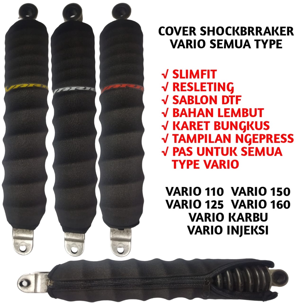 Jual Sarung Shockbreaker Vario Slim Fit Pakai Resleting Cover Shockbreaker Vario Slim Fit