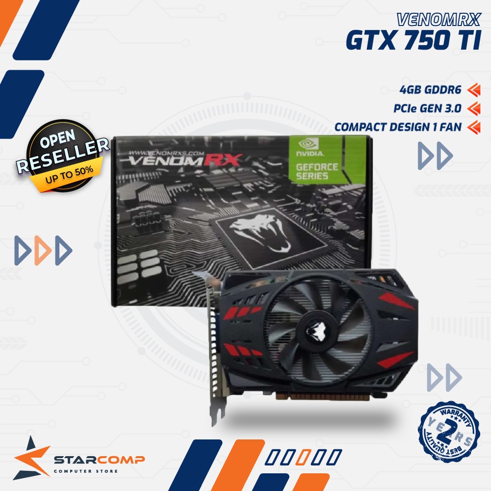 Jual Venomrx Geforce Gtx 750 Ti 4gb Gddr5 Vga Venom Rx Gtx750ti Shopee Indonesia