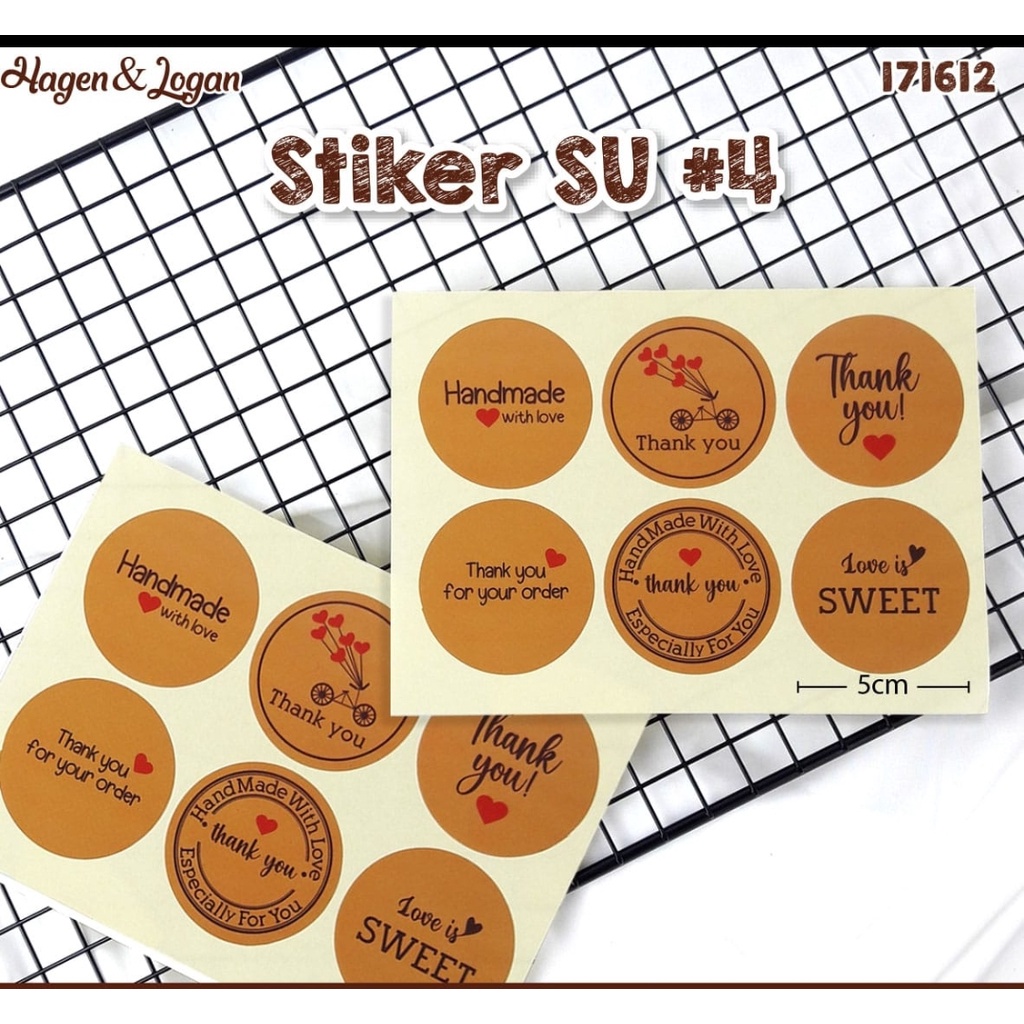 Jual sticker ucapan thank you terima kasih isi 6 atau 5 sticker ...