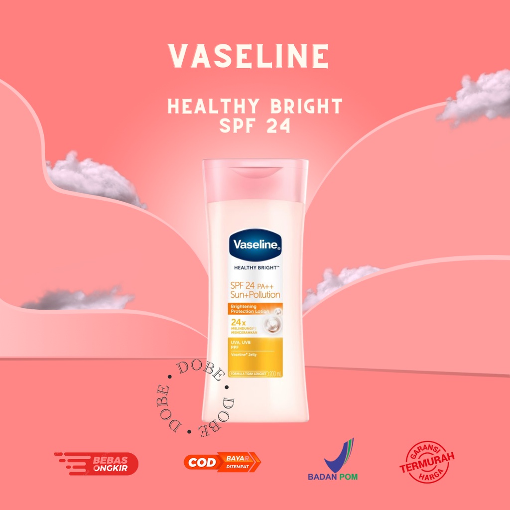 Jual Vaseline Healthy Bright Hand Body Lotion SPF 24 PA++ 200ml