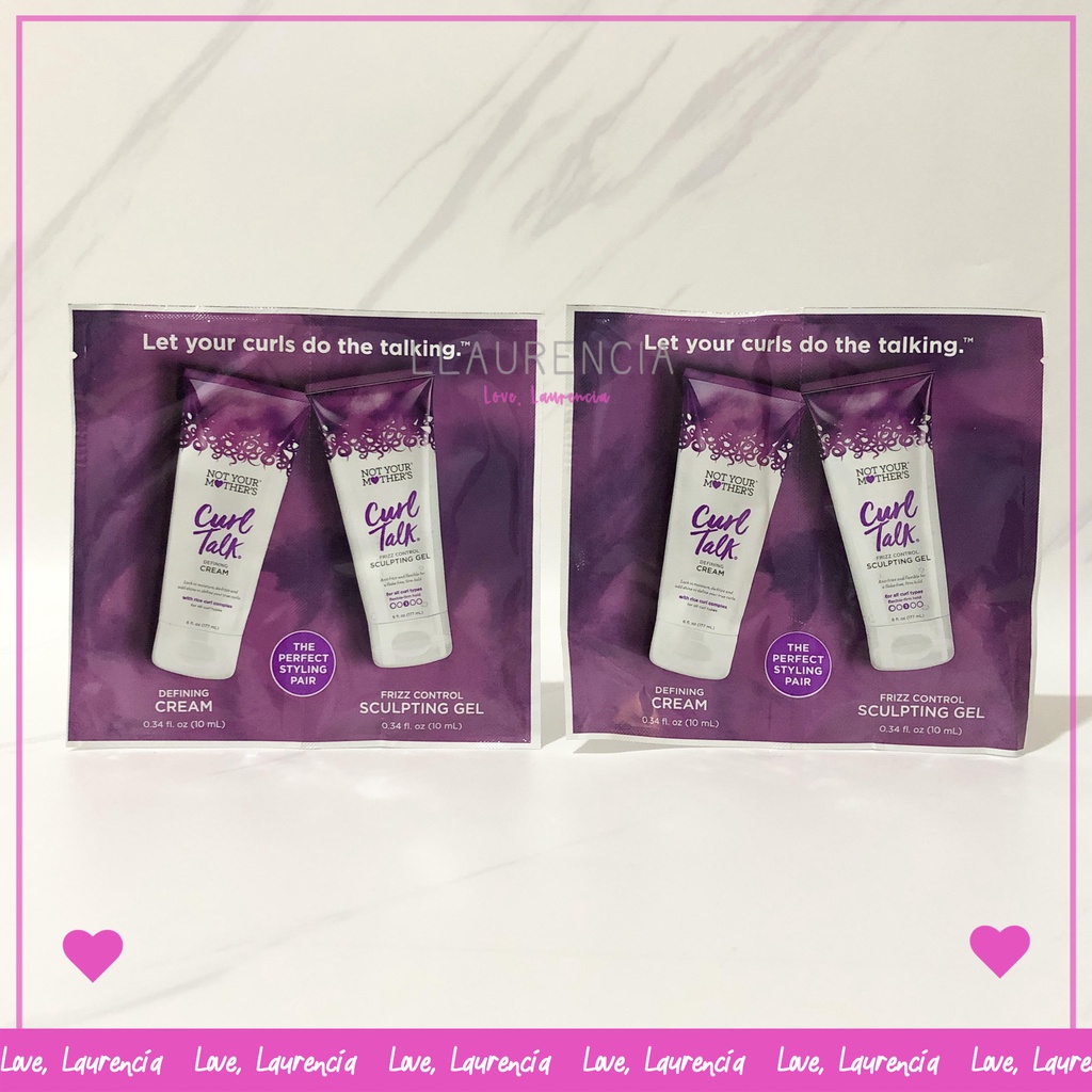 Jual Not Your Mothers Curl Talk Defining Hair Cream Frizz Control Sculpting Gel Sample Set