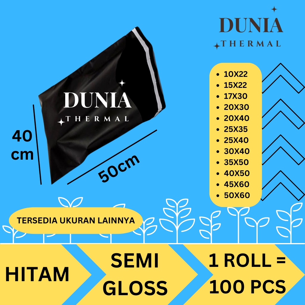 Jual Polymailer 40x50 Plastik Packing Polymailer Hitam Isi 100 Pcs Shopee Indonesia 0979