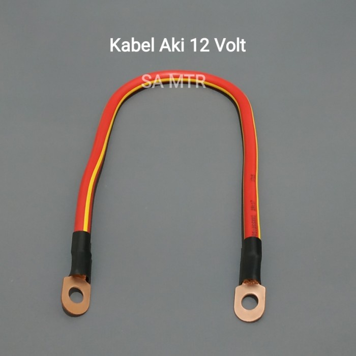 Jual Kabel Aki 200 Cm 12 Volt / Kabel Massa / Kabel Accu Battery Seri
