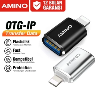 AMINO Mini OTG USB TO L Adapter Converter USB 3.0 Plug Play Flashdisk Data untuk Iphone X XR 11 12 13 14 Pro Max