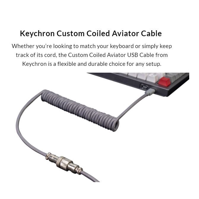 Jual Keychron Coiled Aviator Cable | Shopee Indonesia