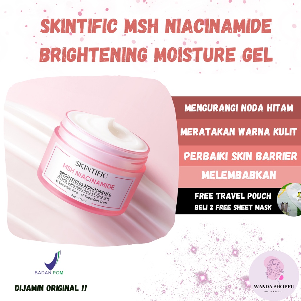 Jual Skintific Msh Niacinamide Brightening Moisturizer Moisture Gel 30gr Shopee Indonesia