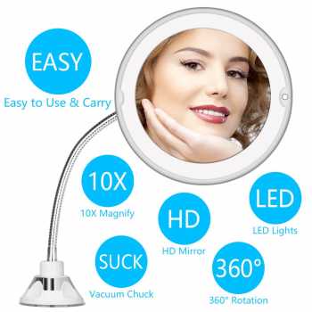 Jual Cermin Make Up Led Magnification X Folding Suction Cup Orz