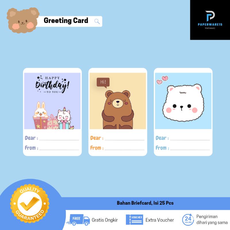 Jual kartu ucapan lucu 25 pcs/greeting card lucu/hang tag lucu | Shopee ...