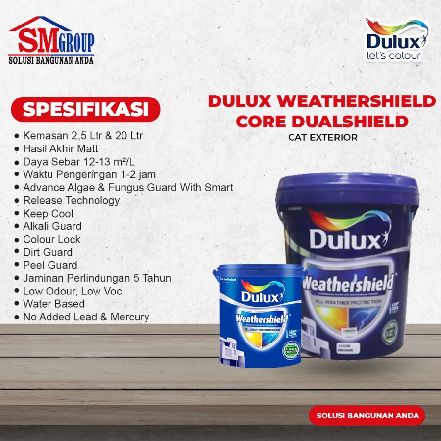 Jual Cat Tembok Exterior Dulux Weathershield Core Dualshield Pink