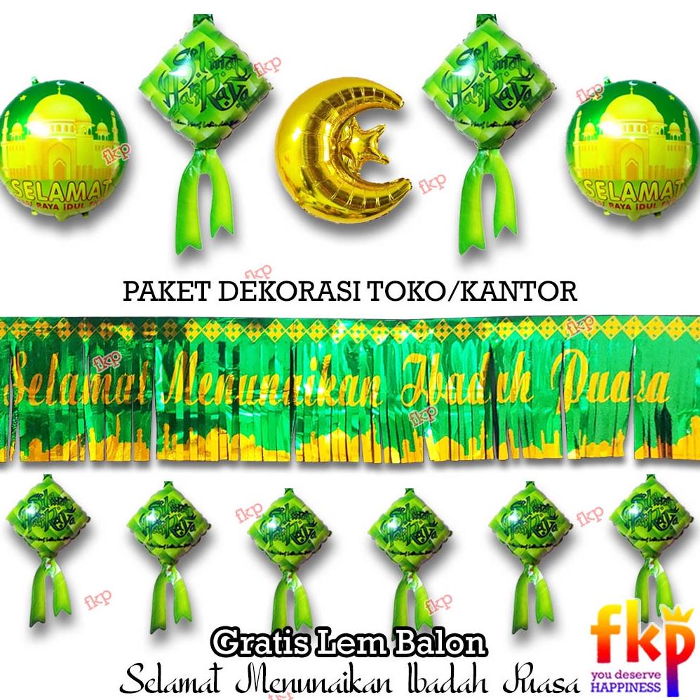 Jual PAKET DEKORASI RAMADAN KANTOR / RUMAH MAKAN / DEKOR IDUL FITRI