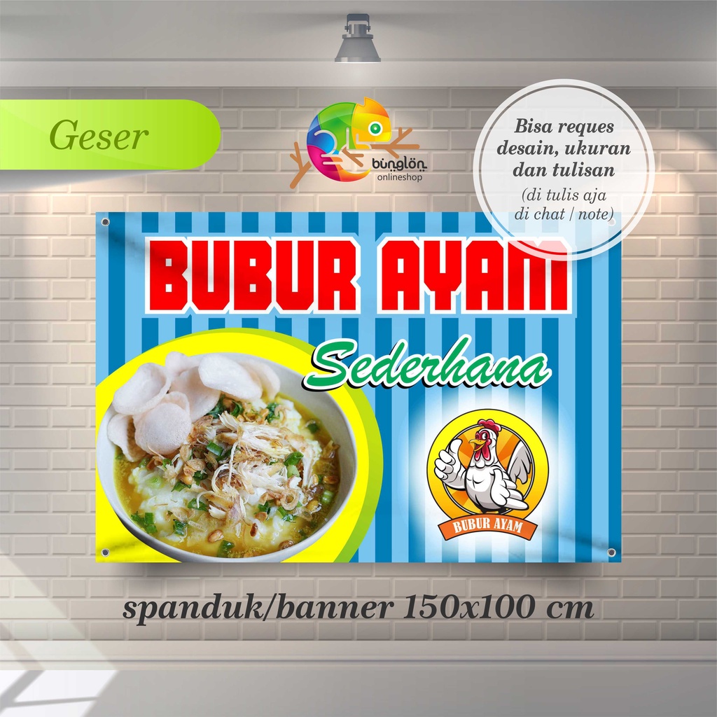 Jual Spanduk, Banner Bubur Ayam Model B | Shopee Indonesia