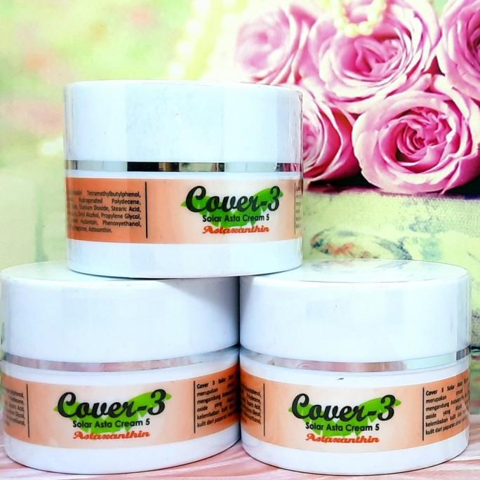 Jual Cover 3 Solar Asta Cream 5 Astaxanthin Sunscreen SPF 50 Proderma