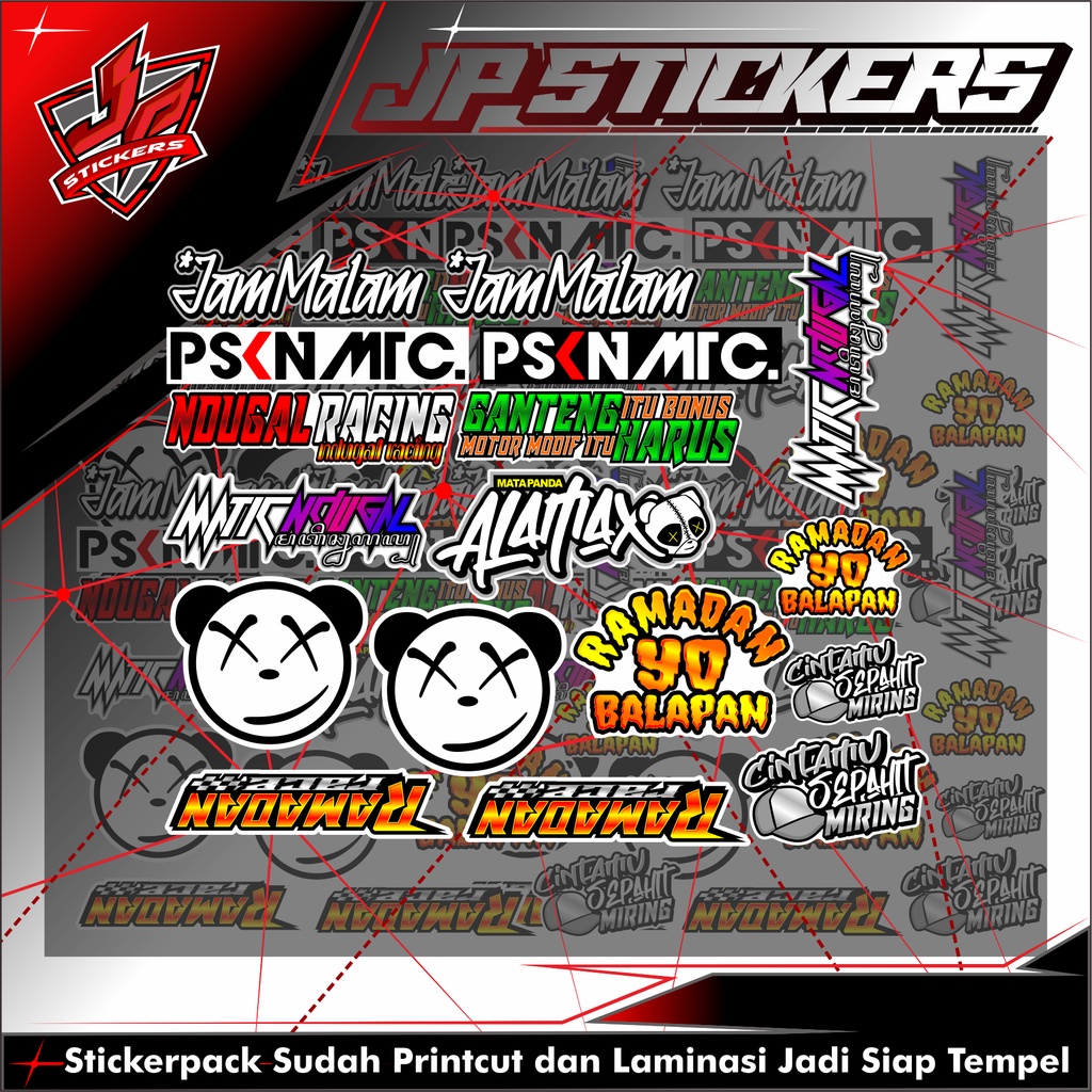 Jual STICKER SET NDUGAL RACING | RAMADAN RACE | LAMINASI | STICKER SET ...