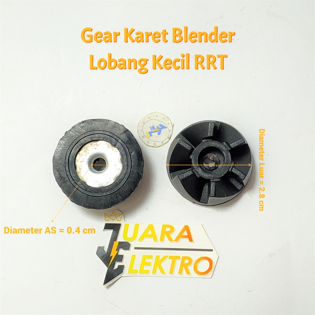 Jual Gear Karet Blender Lobang Kecil RRT Gigi Karet Kopel Drat Kecil