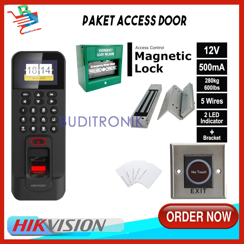 Jual Paket Access Door HIKVISION DSK1T804BEF Finger RFID Access
