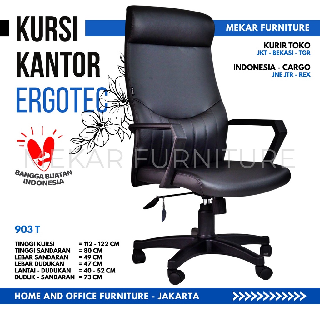 Jual ERGOTEC 903 T Kursi Kantor Kursi Direktur Kursi Kerja - Mekar ...