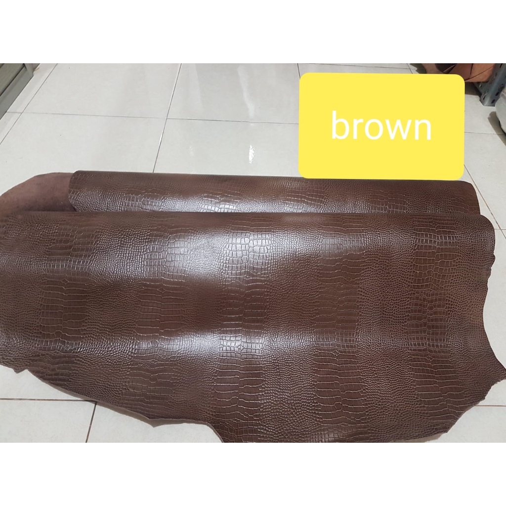Jual Kulit Sapi Emboss Motif biawak Kulit Sapi Emboss lizard bahan tas ...