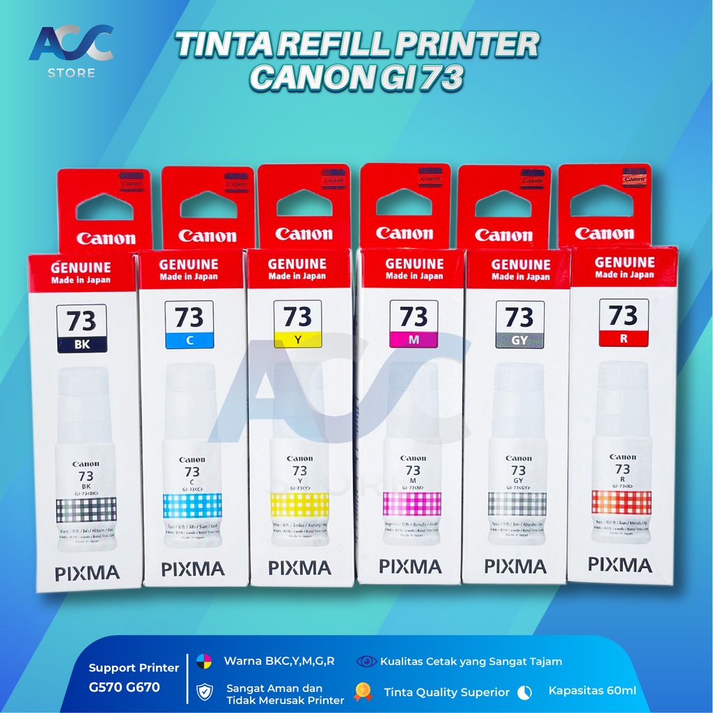 Jual Tinta Canon Gi 73 Isi Ulang Printer G670 G507 | Shopee Indonesia