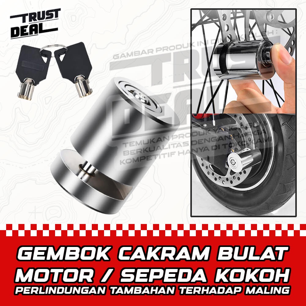 Jual Kunci Gembok Cakram Motor Dan Sepeda Gembok Rem Cakram Disk Disc