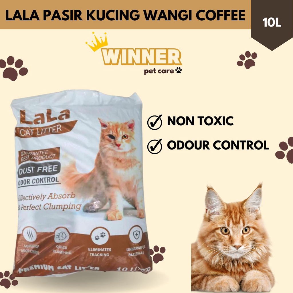 Jual LALA Pasir Kucing Cat Litter Wangi Coffee 10 Liter (GRAB GOJEK ...