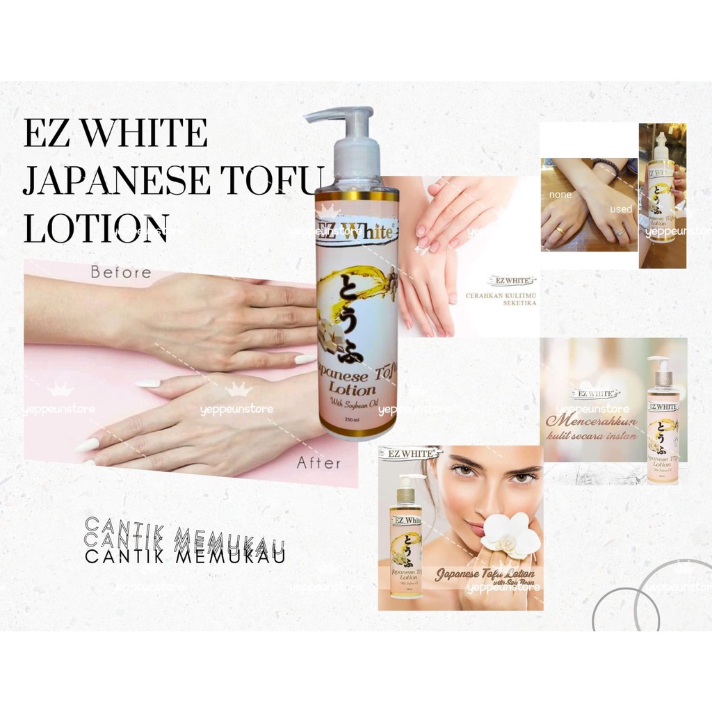Jual EZ White Japanese Tofu Lotion BPOM Original ( Pemutih Tubuh EZ