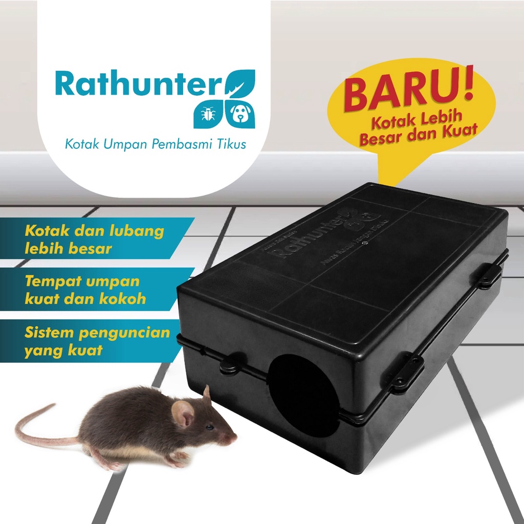 Jual Rathunter Ratbox Bentuk Kotak Kotak Perangkap Umpan Tikus Perangkap Tikus Pcs