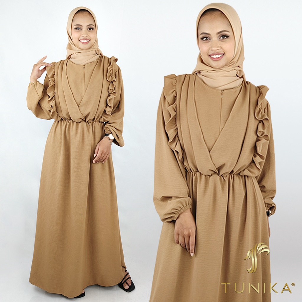 Jual Valva Crinkle Airflow Larva Mangocrepe Baju Gamis Jumbo Wanita