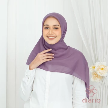 Diario Kerudung Segi Empat Ultrafine Plain Scarf Purple Series