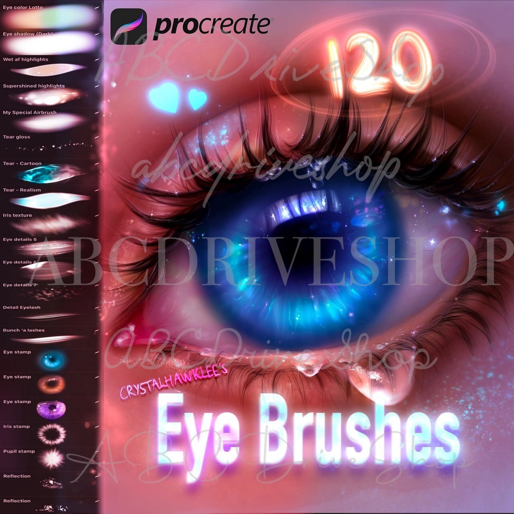 Jual Procreate Brush - 120 Shimerring Eye Brushes | Shopee Indonesia