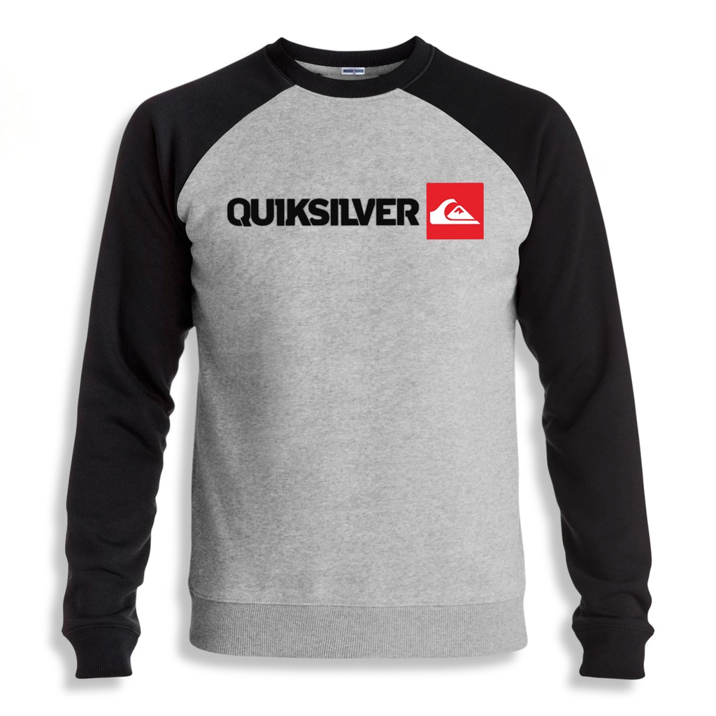 Sweater Crewneck Pria Quiksilver Basic Oversize S M L XL XXL 3XL 4XL 5XL