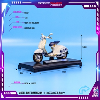 Newray Custom 2014 Vespa Piaggio 946 Bellissima x Emporio Armani Motor Bike  1:12