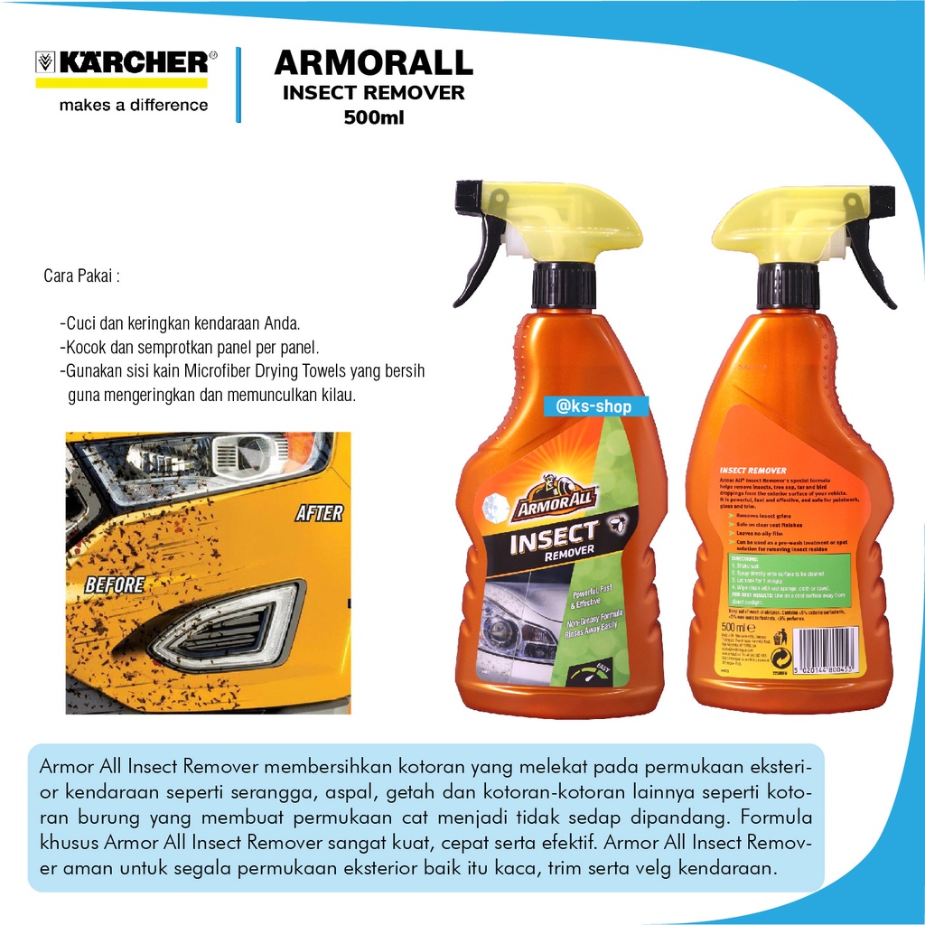 Jual Armor All Insect Remover Cairan Penghilang Aspal Getah Serangga ...