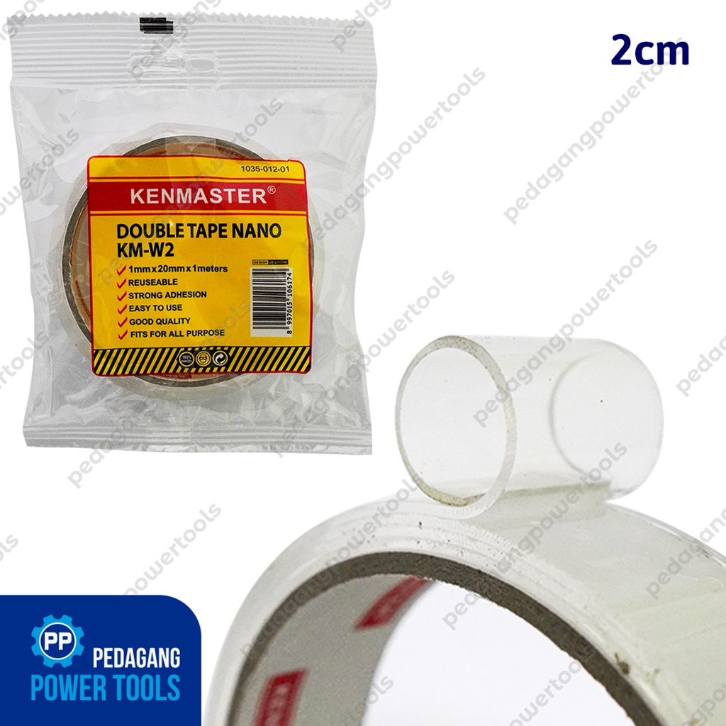 Jual KENMASTER KMW2 Double Tape Nano 2 cm Selotip Perekat Lakban