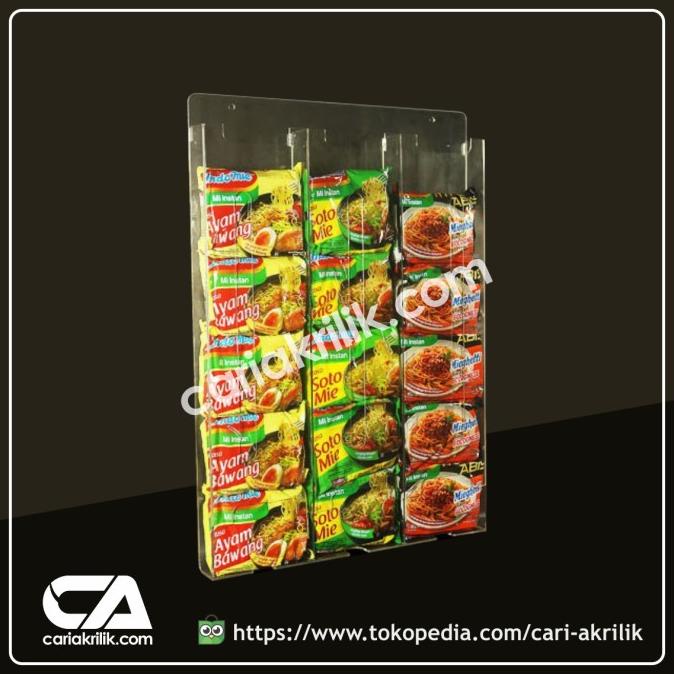 Jual Akrilik Rak Mie Akrilik Rak Indomie Display Mie Rak Display Mie Shopee Indonesia