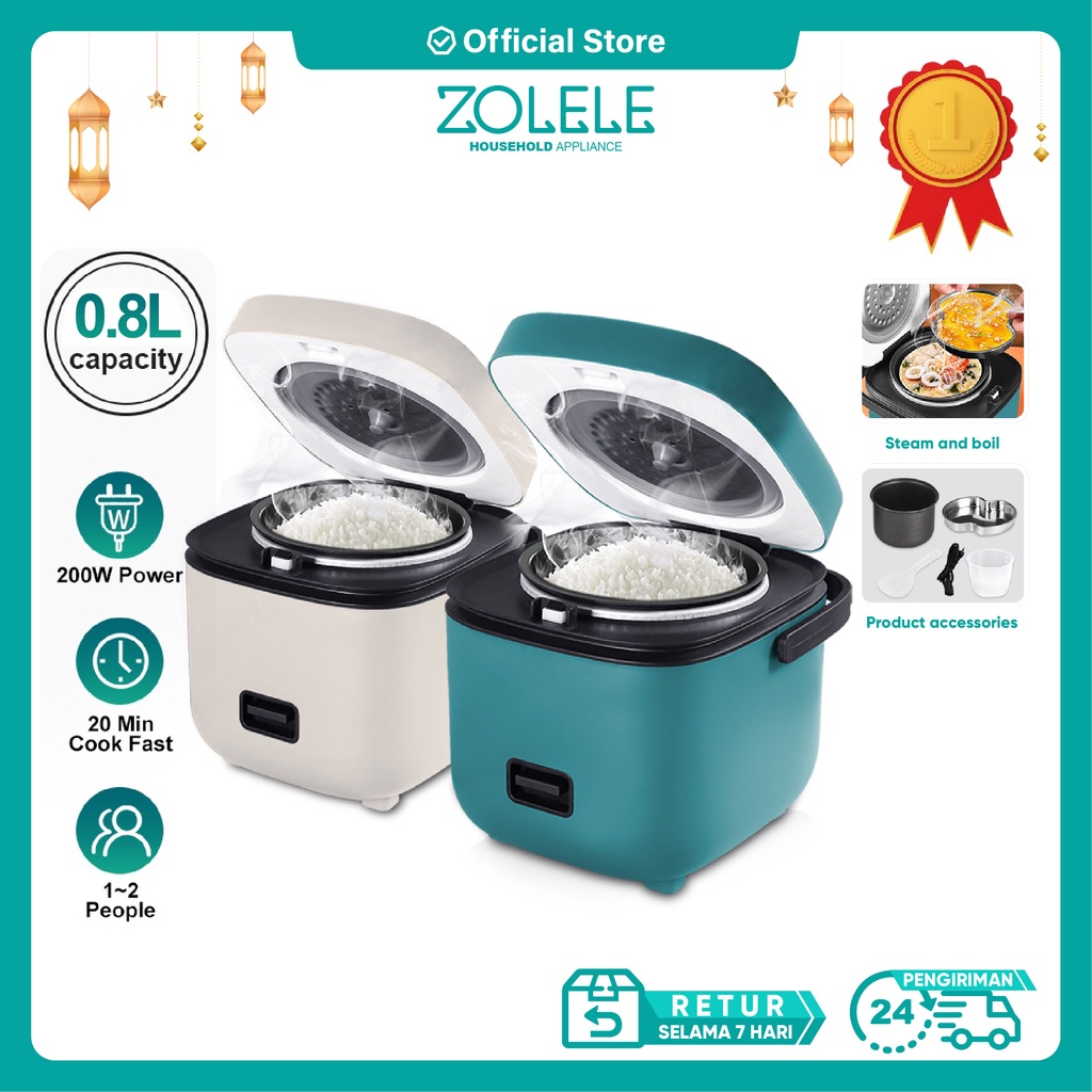 Jual ZOLELE Rice Cooker Mini 0.8L Penanak Nasi Sehat Mewah Pressure