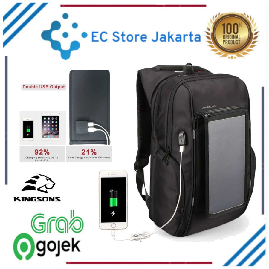 Jual Kingsons KS3140W-I Tas Ransel Solar Panel Backpack Storage Bag ...