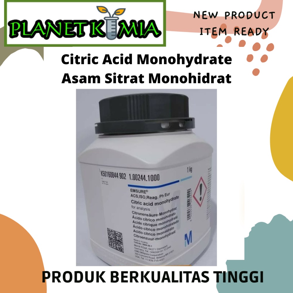 Jual Citric Acid Monohydrate Asam Sitrat Monohidrat Pro Analisa Merck Dan Gram Shopee