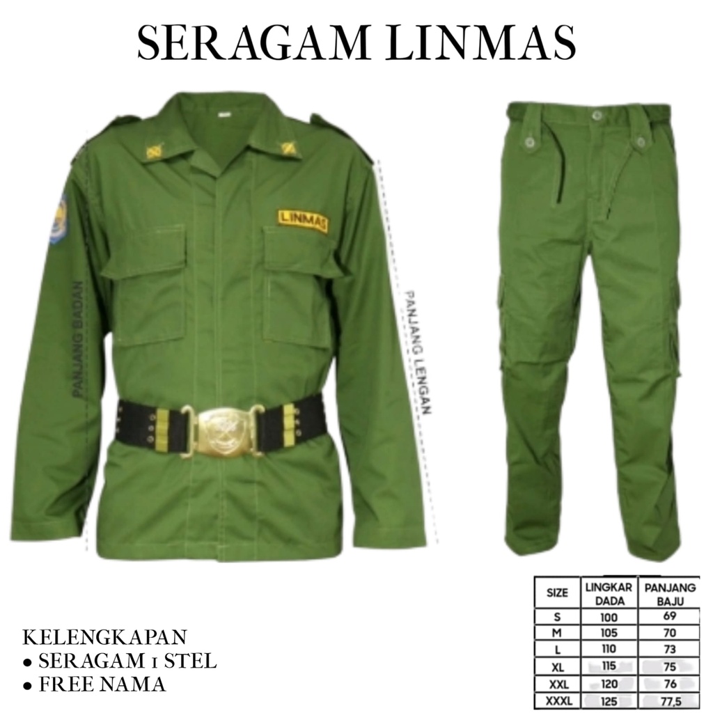 Jual Baju Linmas Seragam Linmas Lengkap Setelan Linmas Baju Pdl Linmas Seragam Pdl Linmas Baju