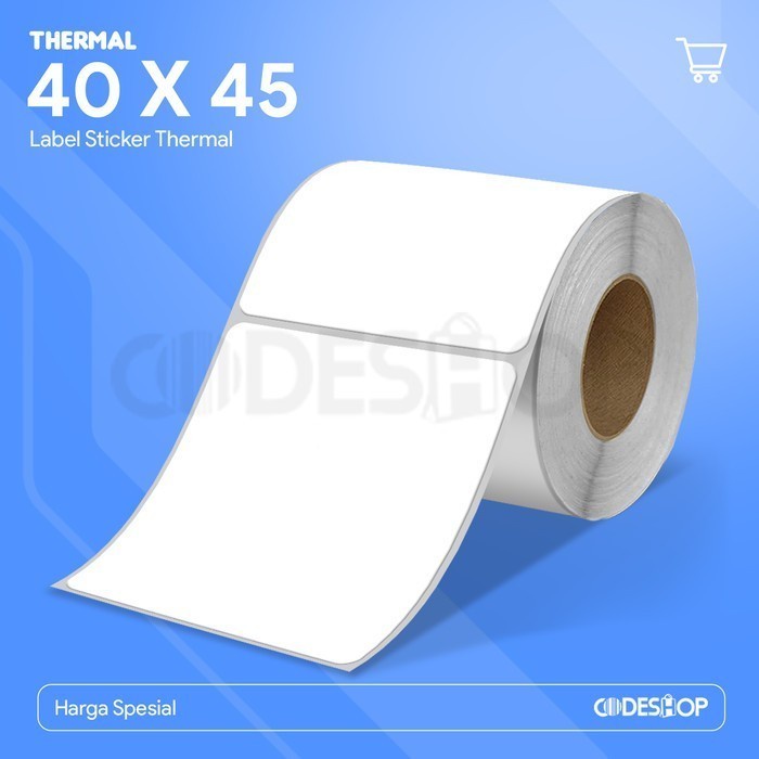 Jual STIKER LABEL THERMAL 40 X 45 CORE 1 INCH 450 PCS | Shopee Indonesia