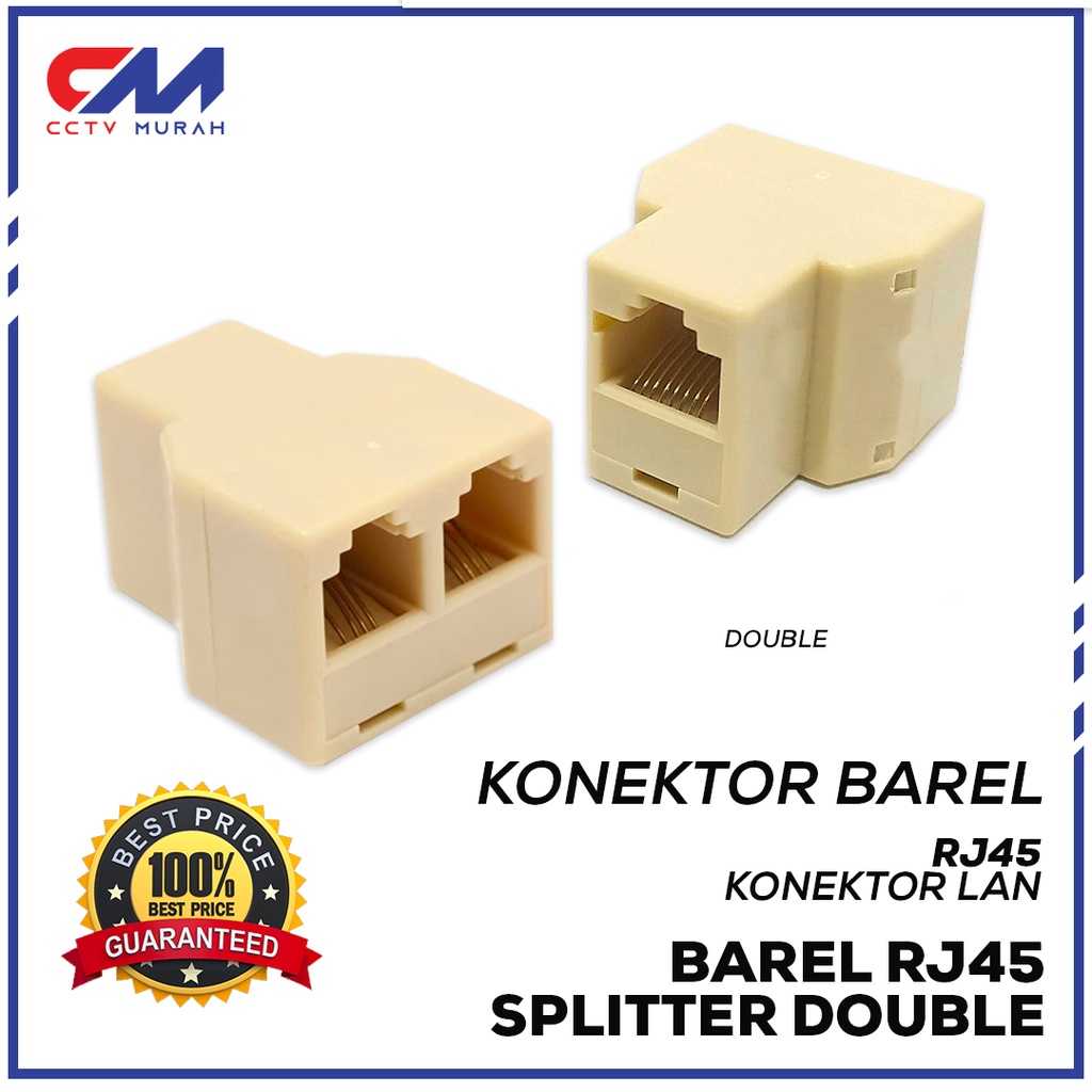 Jual Barel RJ45 3 Line Double Splitter || Type BR-RJ5 || Barrel UTP 3 ...