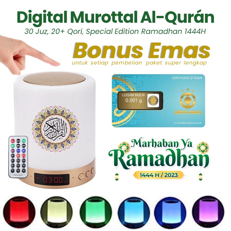 Jual Speaker Murottal Al Quran Juz Lampu Tidur Bisa Bluetooth