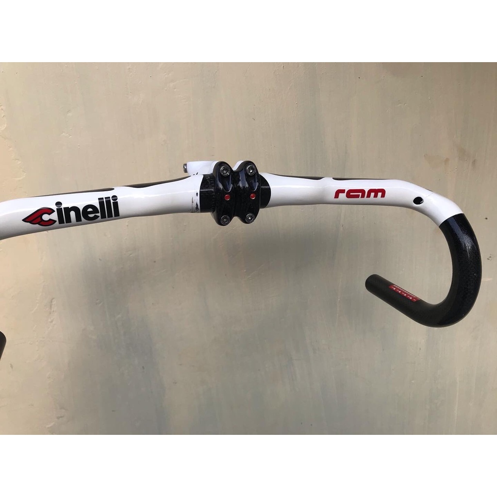 Guidon Cinelli Eubios NOS 40 Cm X 26 Mm - Noir - Aluminium - Fabriqué En Italie