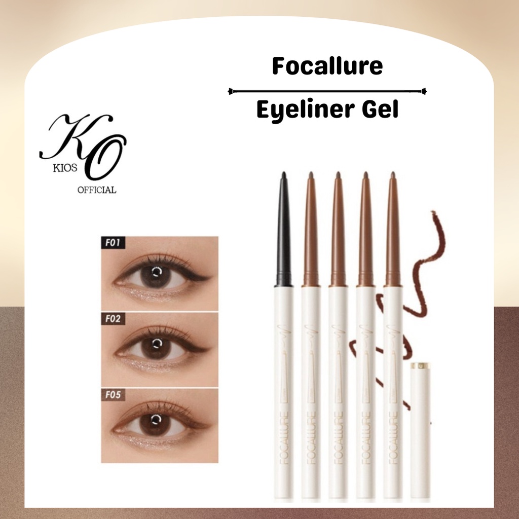 Jual Focallure Eyeliner Gel Pencil Waterproof / Perfectly Defined Gel