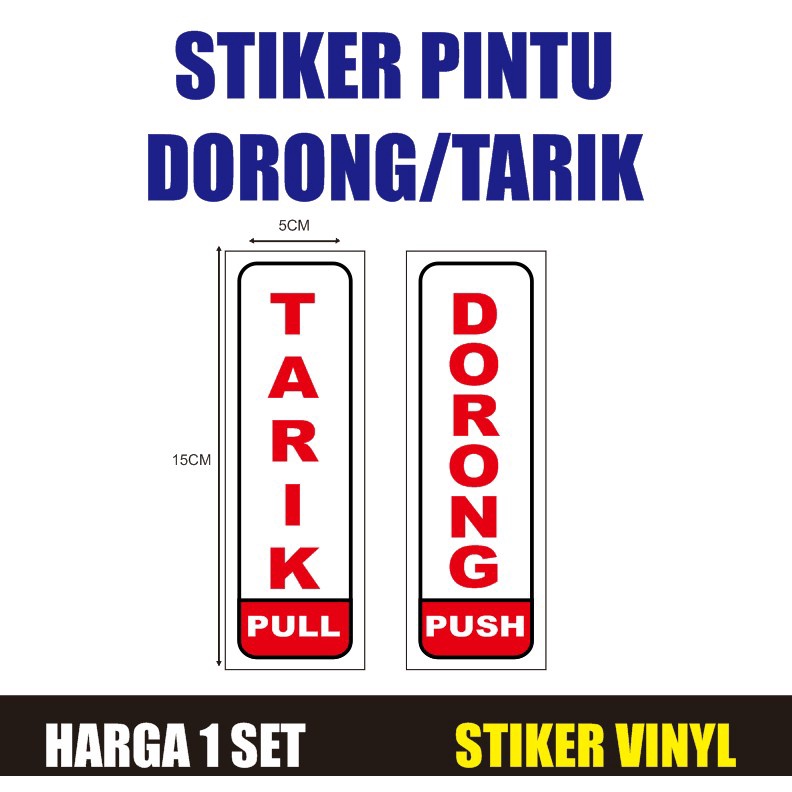 Jual Stiker Pintu Tarik Dorong Set Shopee Indonesia