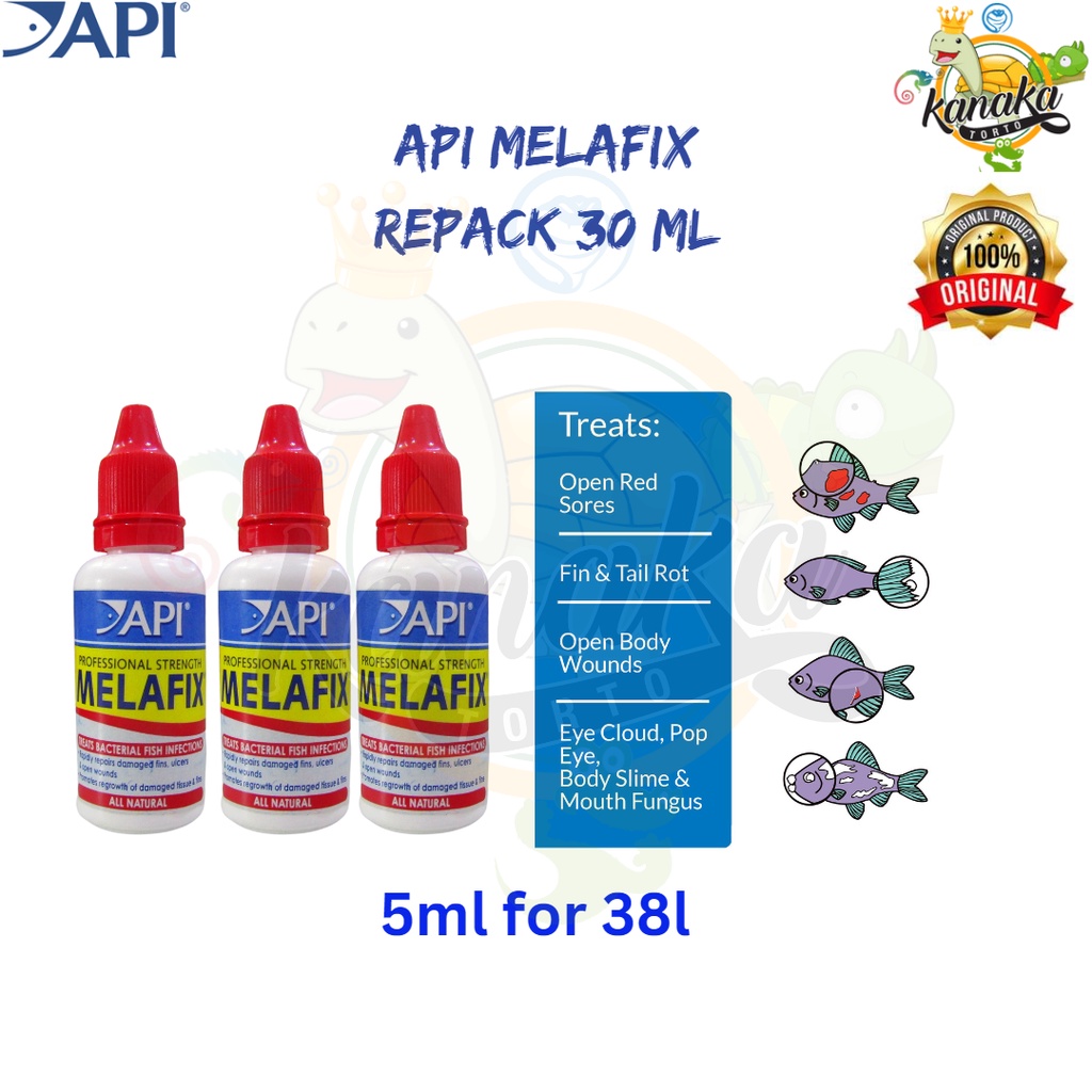 Jual API Melafix 30ml Repack Obat Ikan Infeksi Bakteri Treatment ...