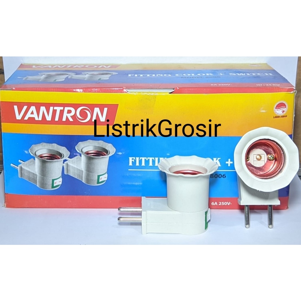 Jual VANTRON Fitting Colok + Saklar On Off Fiting Colok Switch Lampu ...